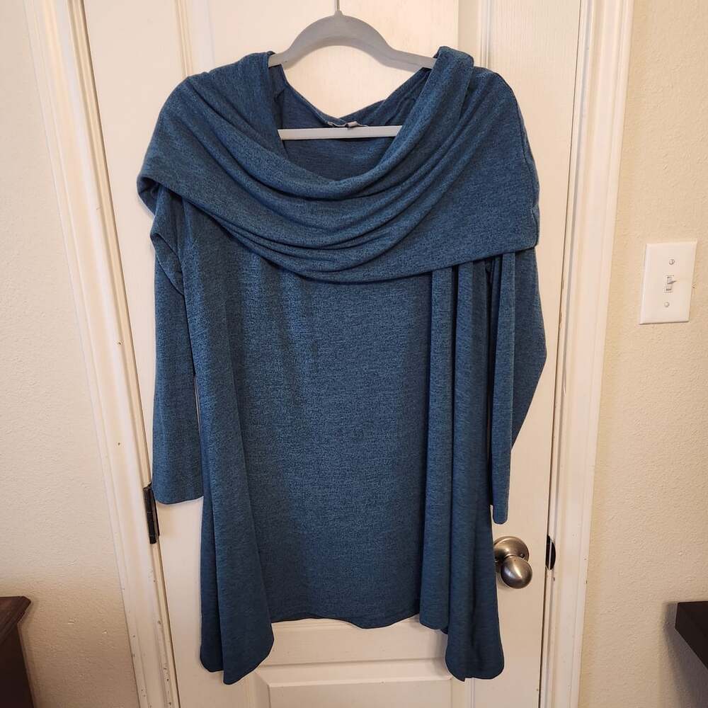 Lisa Rinna Collection Cowl Neck Tunic 1X